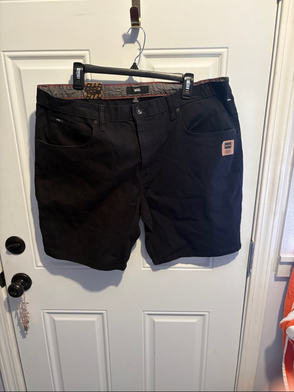 Vans Men's Black Flat-Front Shorts